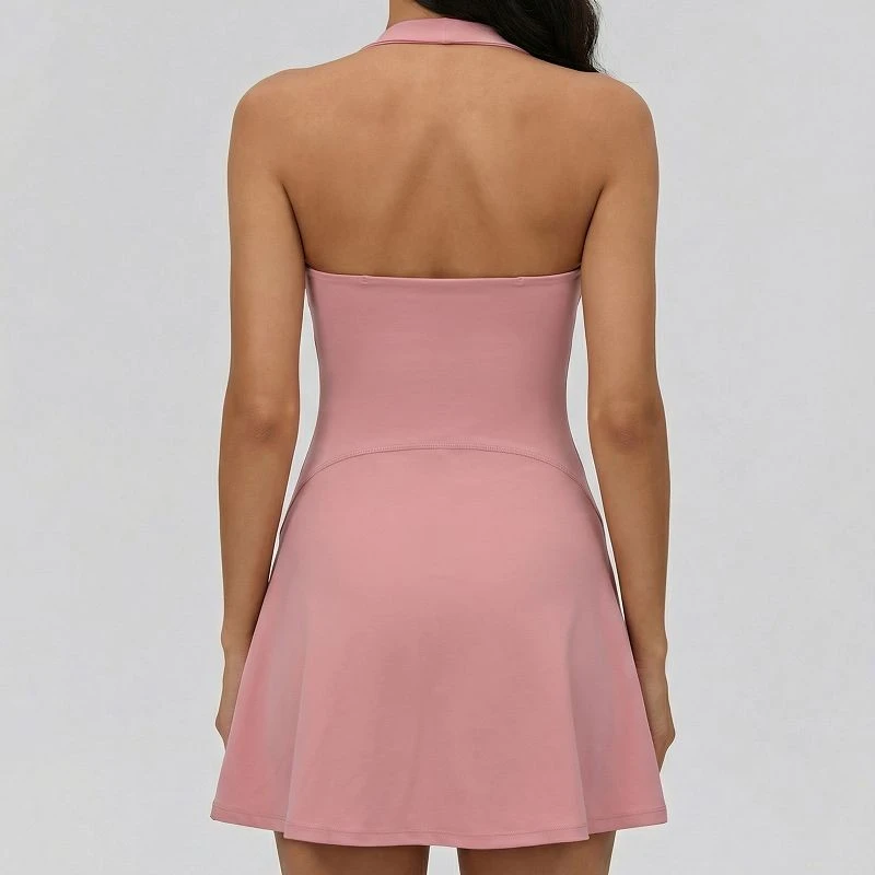 Halter Neck One-Piece Tennis Dress suppliers